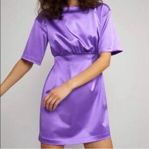 Cynthia Rowley Purple Satin Mini